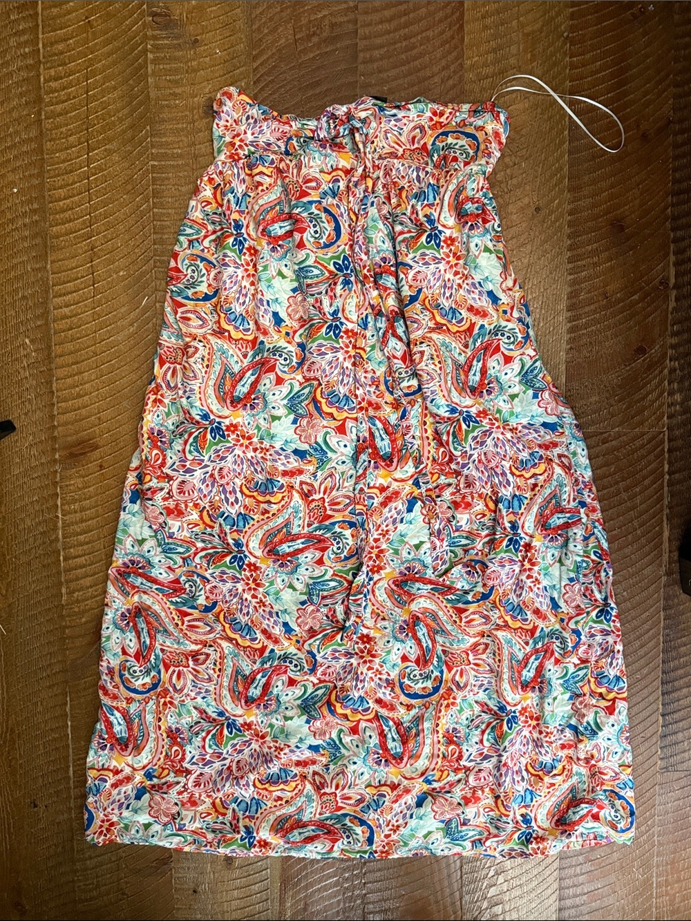 Vici Multicolor Paisley Tie-Neck Dress